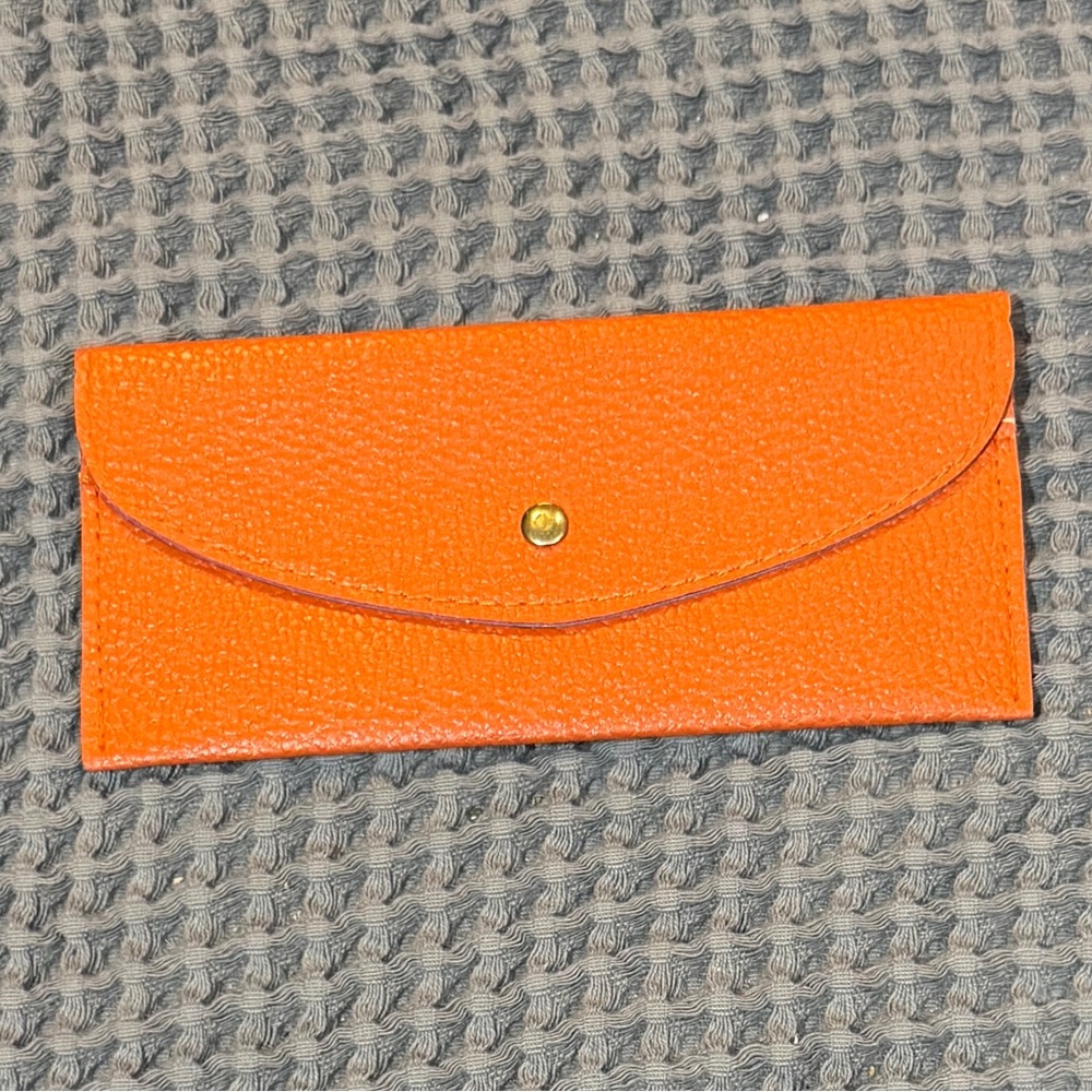 Orange Envelope Leather Wallet